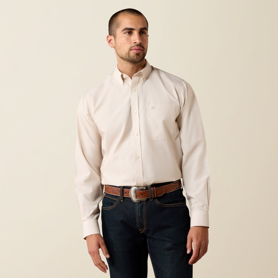 Wrinkle Free Solid Pinpoint Oxford Classic Fit Shirt from Ariat - High Call Outfitters