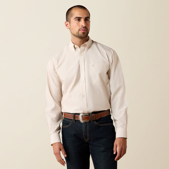 Wrinkle Free Solid Pinpoint Oxford Classic Fit Shirt from Ariat - High Call Outfitters