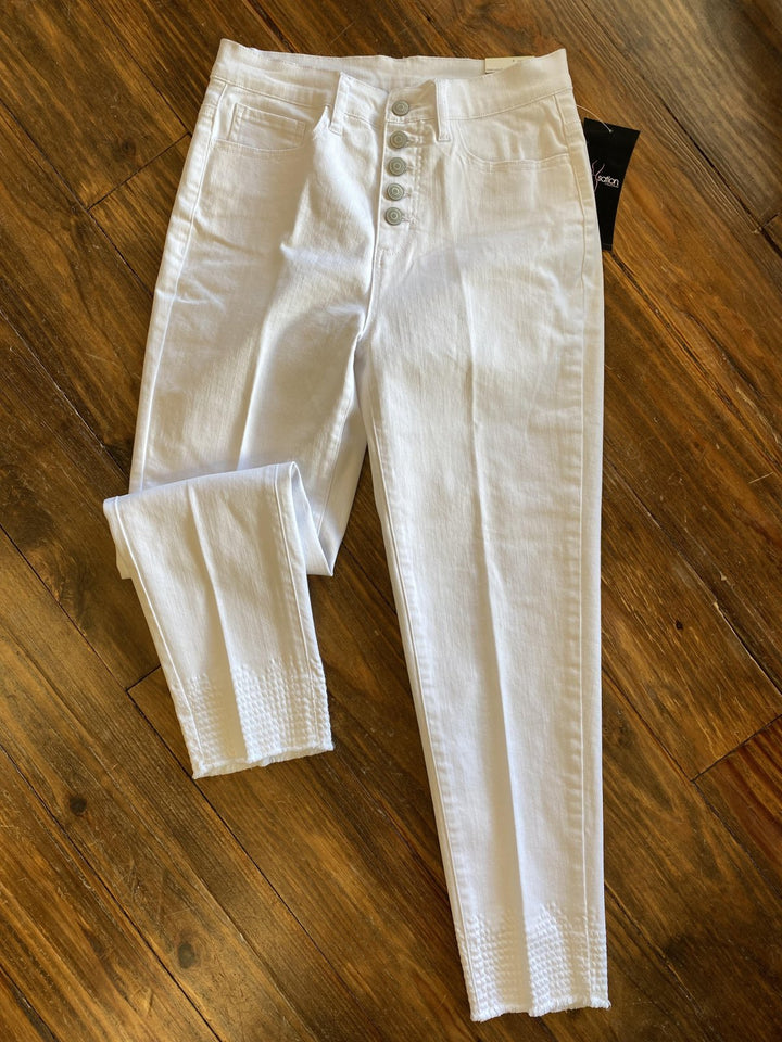 Button Fly 5 Pocket Ankle Denim from Multiples