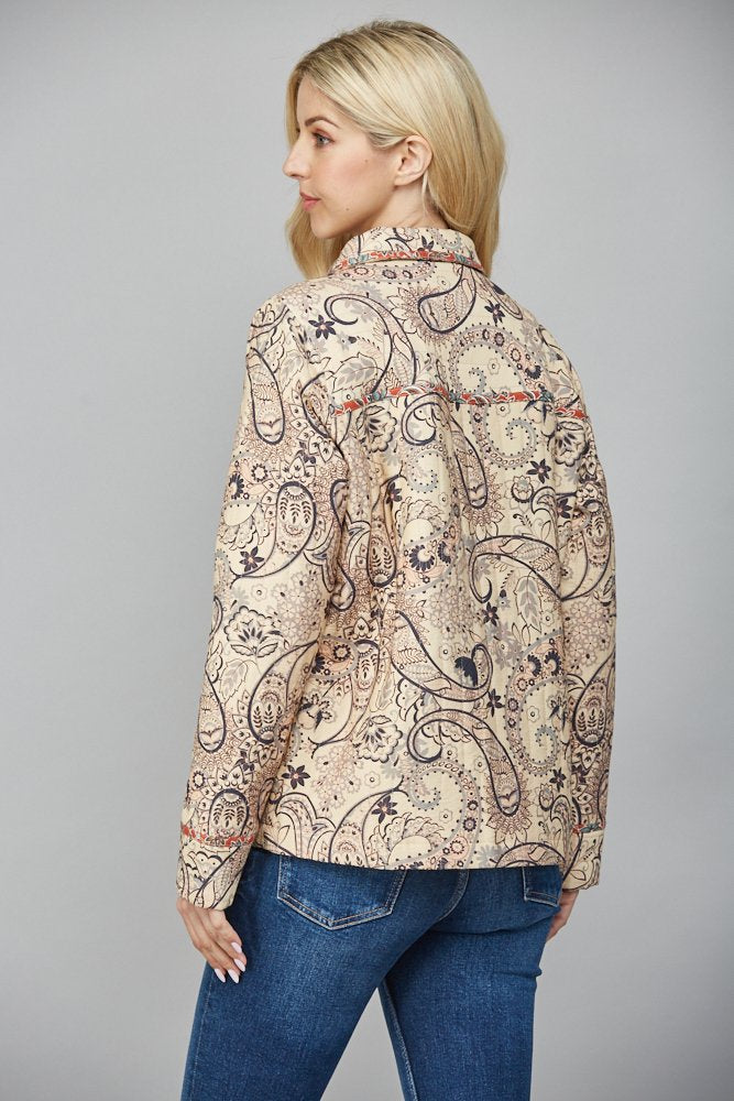 Contrast Print Jacket