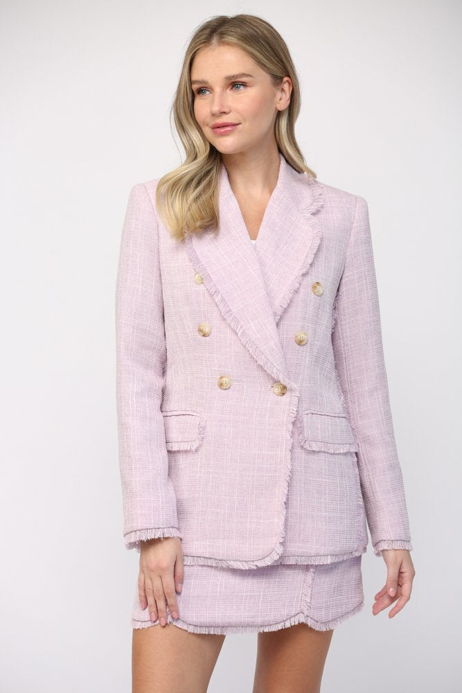 Fray Tweed Blazer
