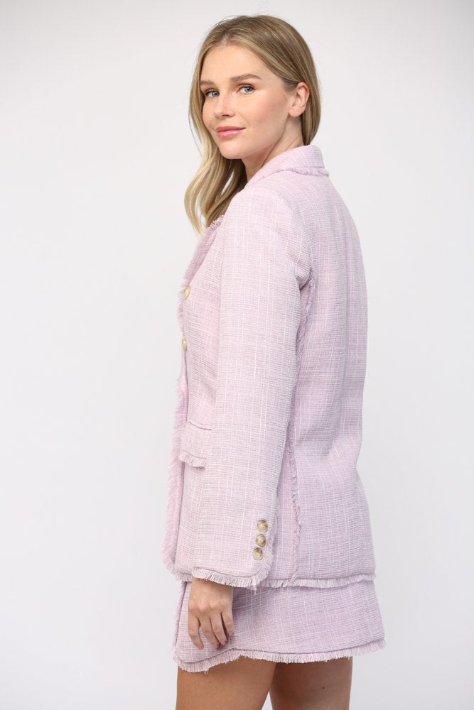 Fray Tweed Blazer