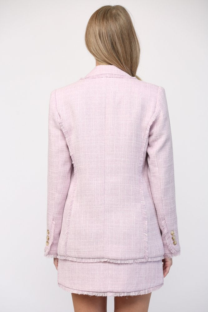Fray Tweed Blazer