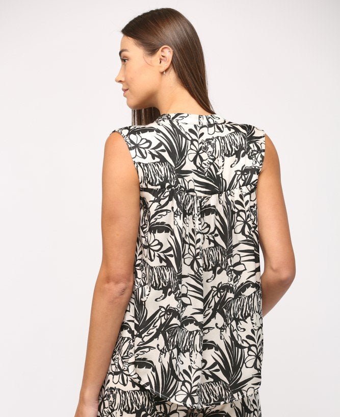 Abstract Animal Print Top - High Call Outfitters