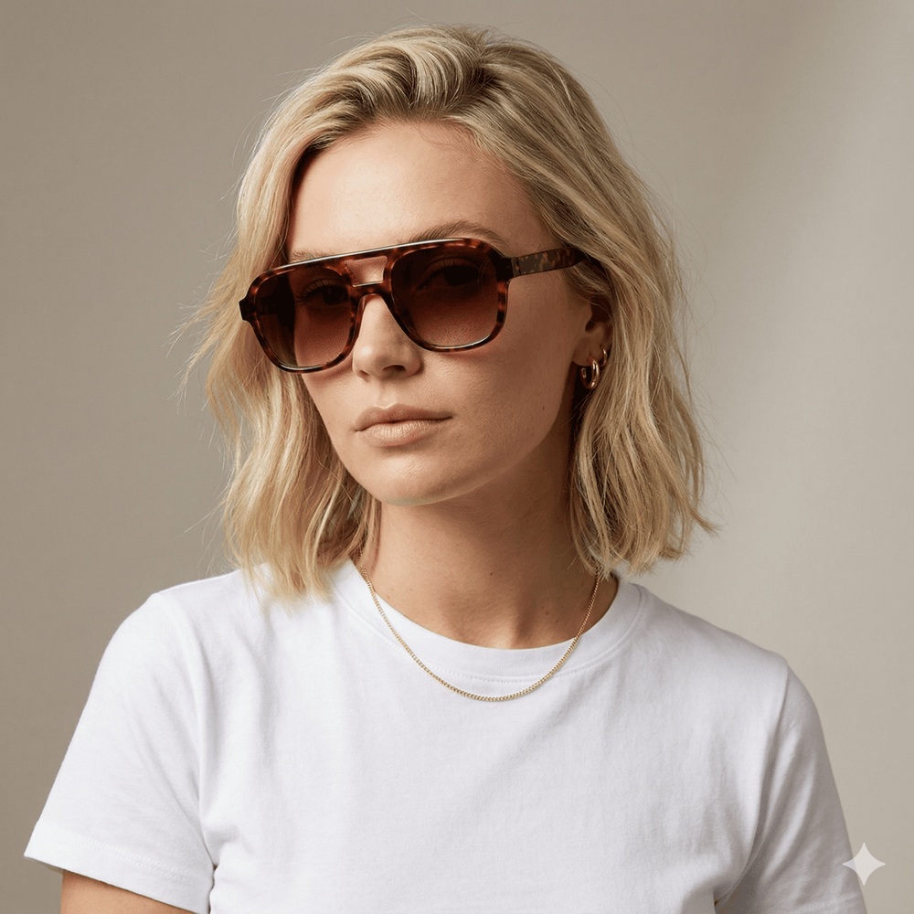 Retro Square Aviator Colored Sunglasses - High Call Outfitters
