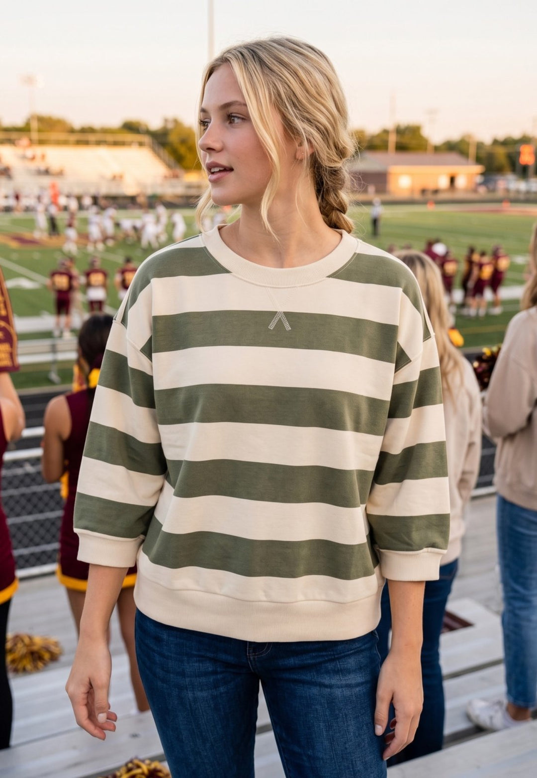 Varsity Stripe Pullover Top