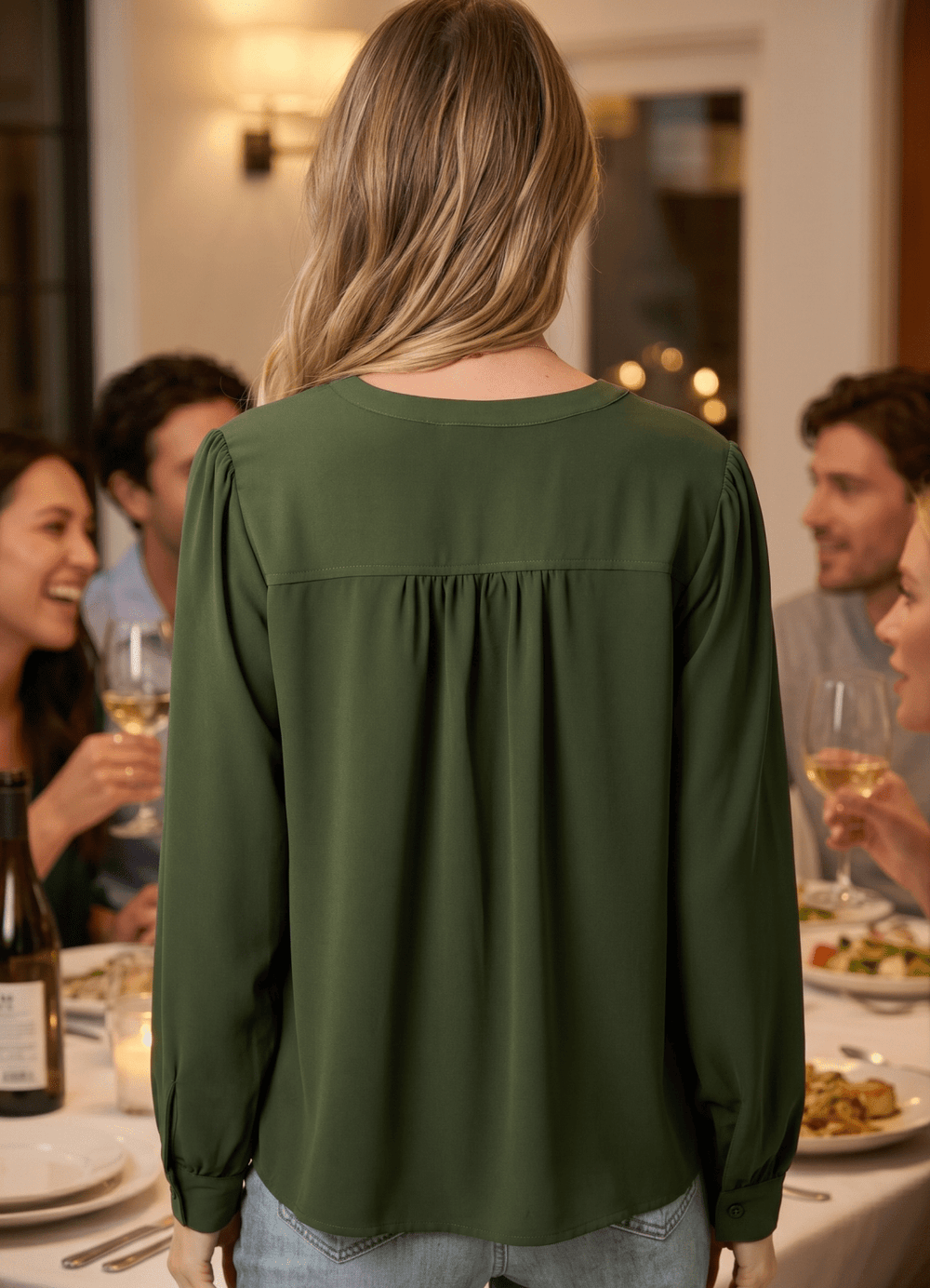 Front Pleated Button Down Shirt - High Call Outfitters