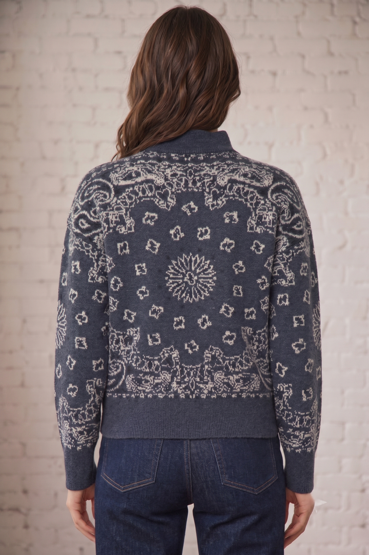 Bandana 1/2 Zip Sweater