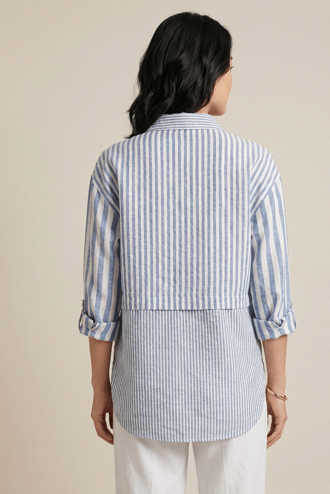 Roll Tab Shirt with 3/4 Sleeve from Multiples - High Call Outfitters