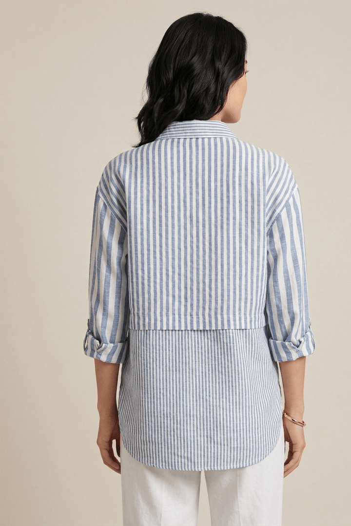 Roll Tab Shirt with 3/4 Sleeve from Multiples - High Call Outfitters