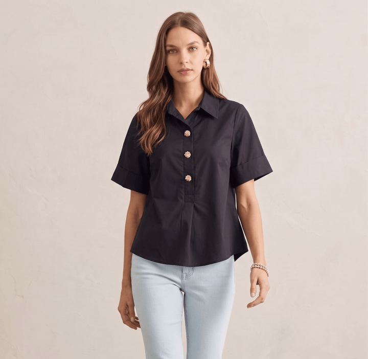 Gold Button Top