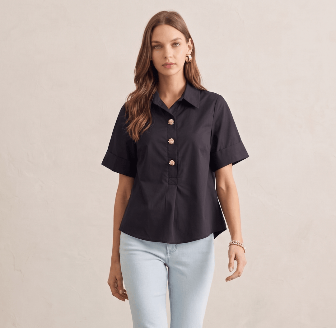Gold Button Top - High Call Outfitters