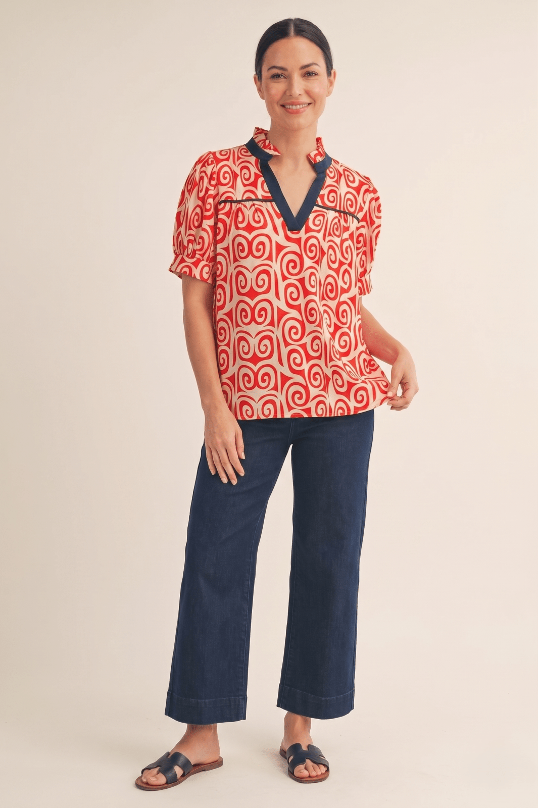 Swirl Print Top - High Call Outfitters