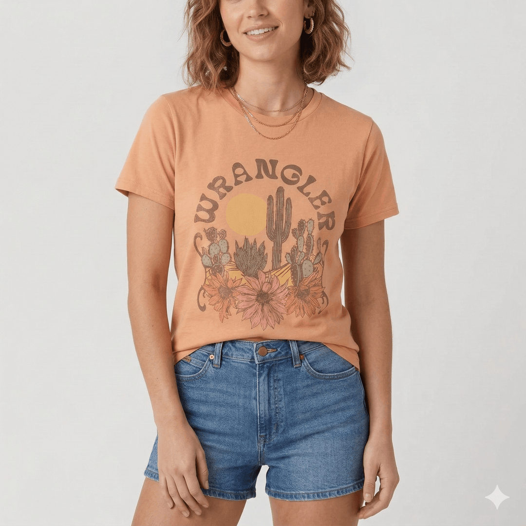 Retro Cactus Tee from Wrangler - High Call Outfitters