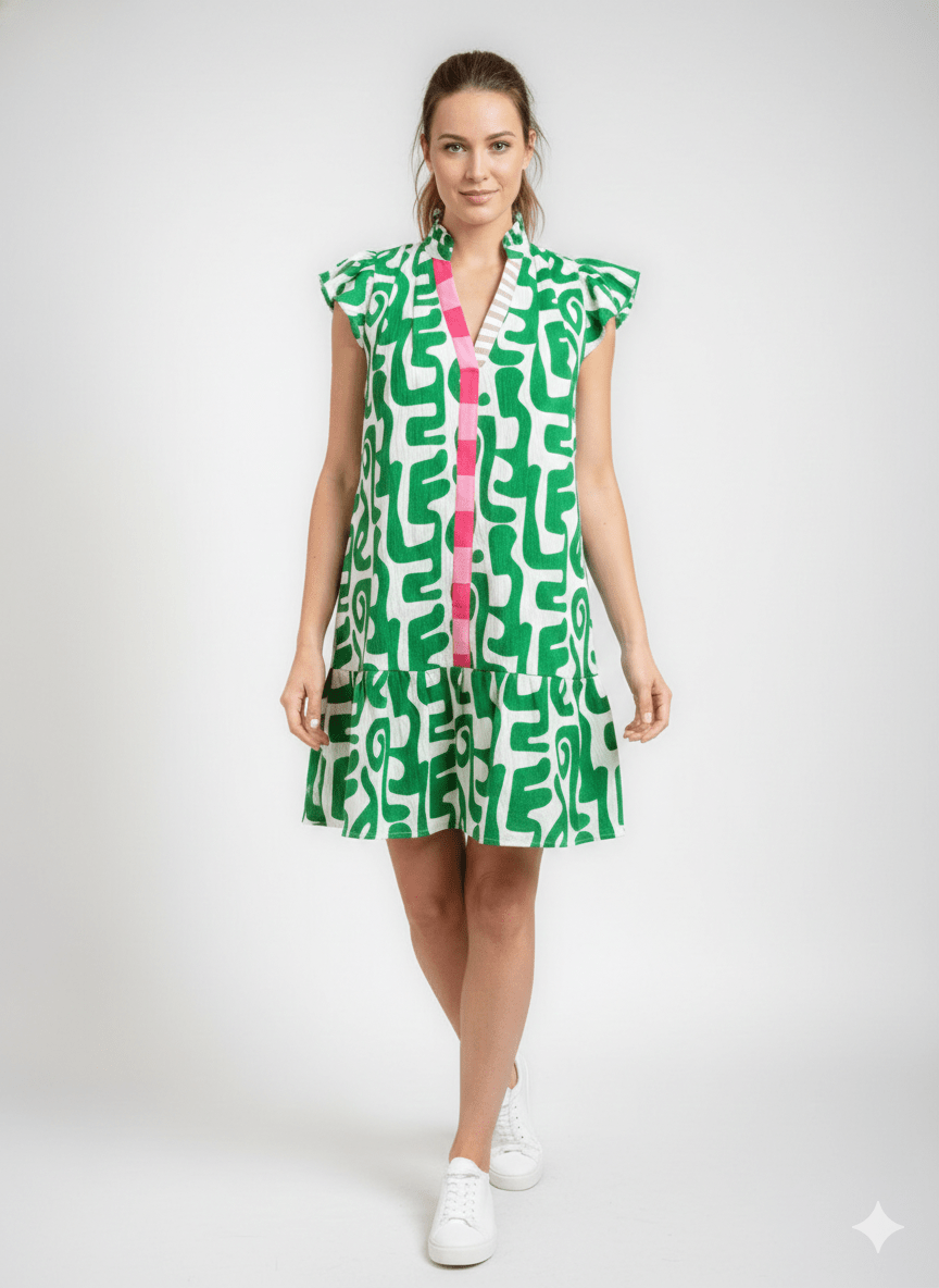 Abstract Print Dress from THML - High Call Outfitters