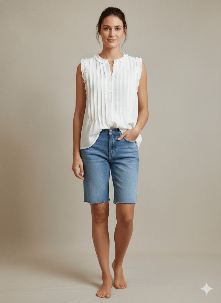 Sleeveless Ruffle Detailed Top from THML - High Call Outfitters
