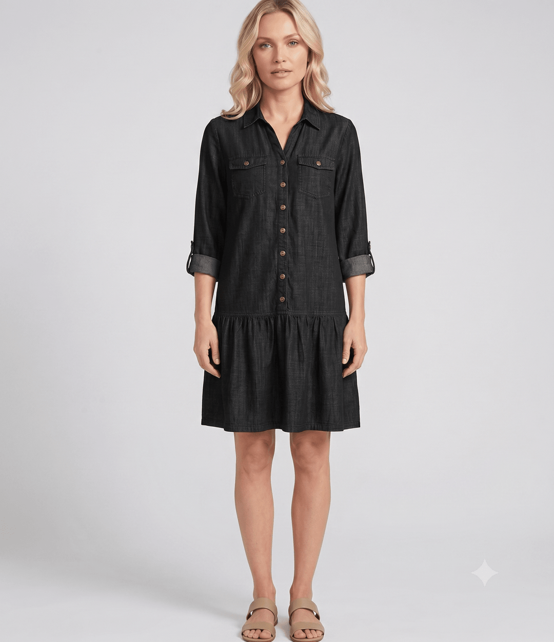 3/4 Sleeve Drop Shoulder Dress from Multiples