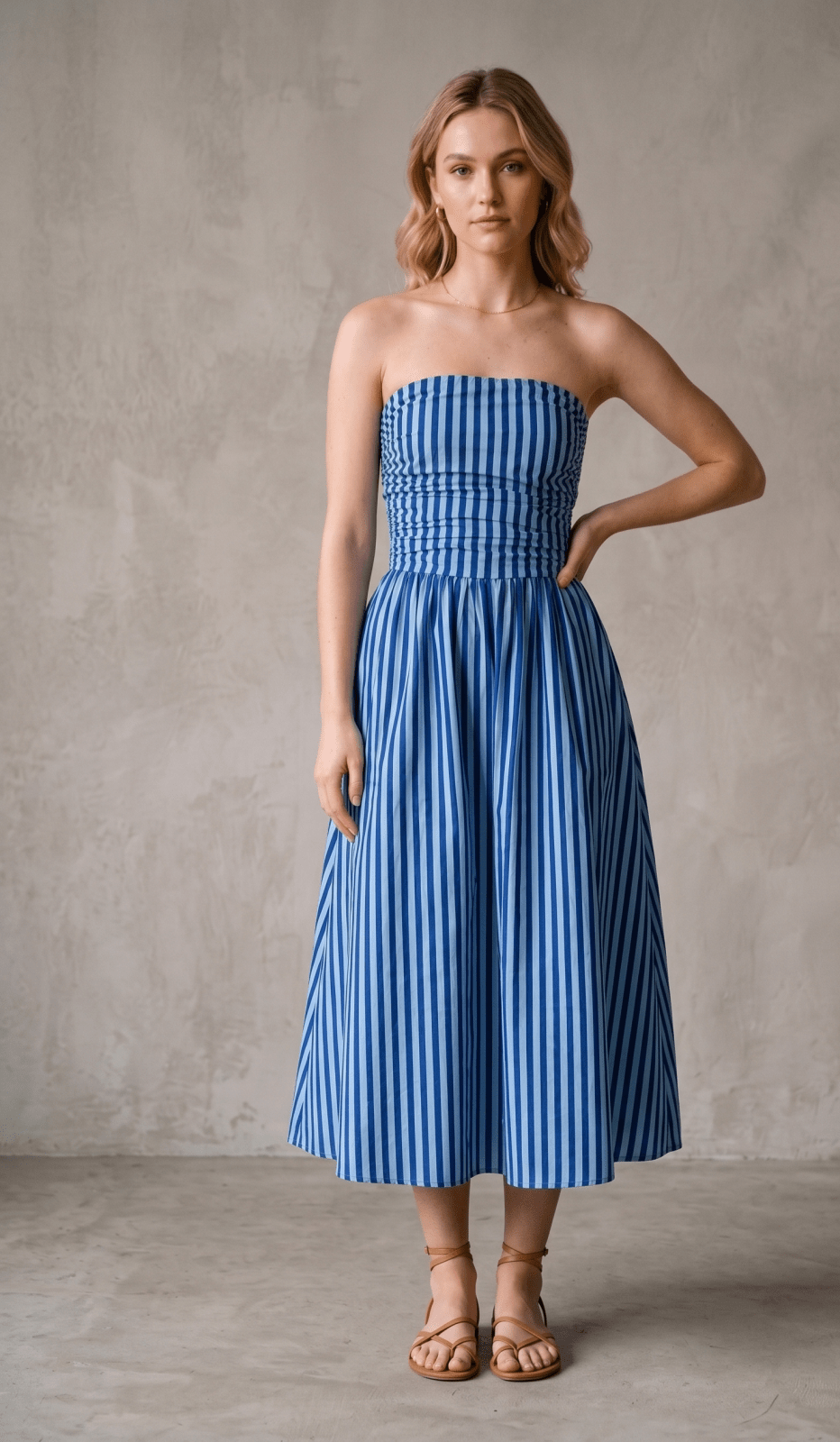 Coastal Stripe Cotton Tube Maxi Dress – High Call Outfitters