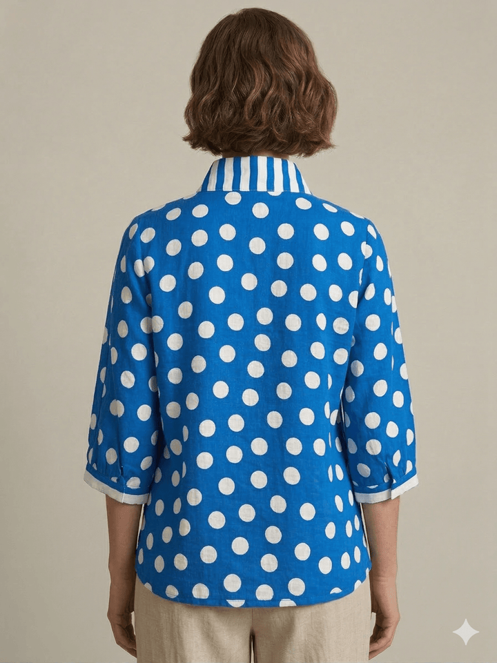 Polka Dot Wire Neckline Top from Multiples - High Call Outfitters