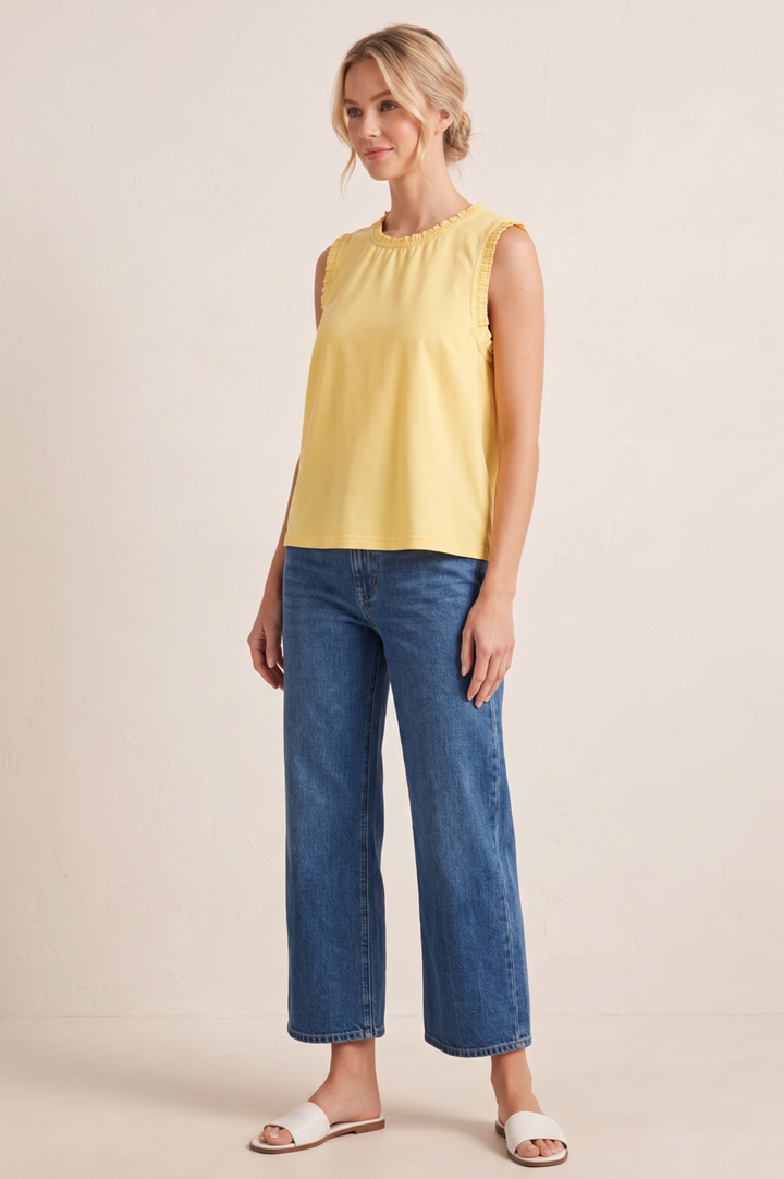 Smocked Edge Sleeveless Tank - High Call Outfitters
