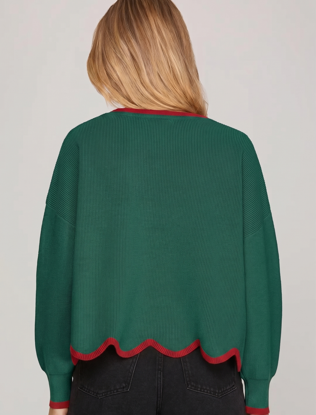 Scallop Edge Sweater Knit