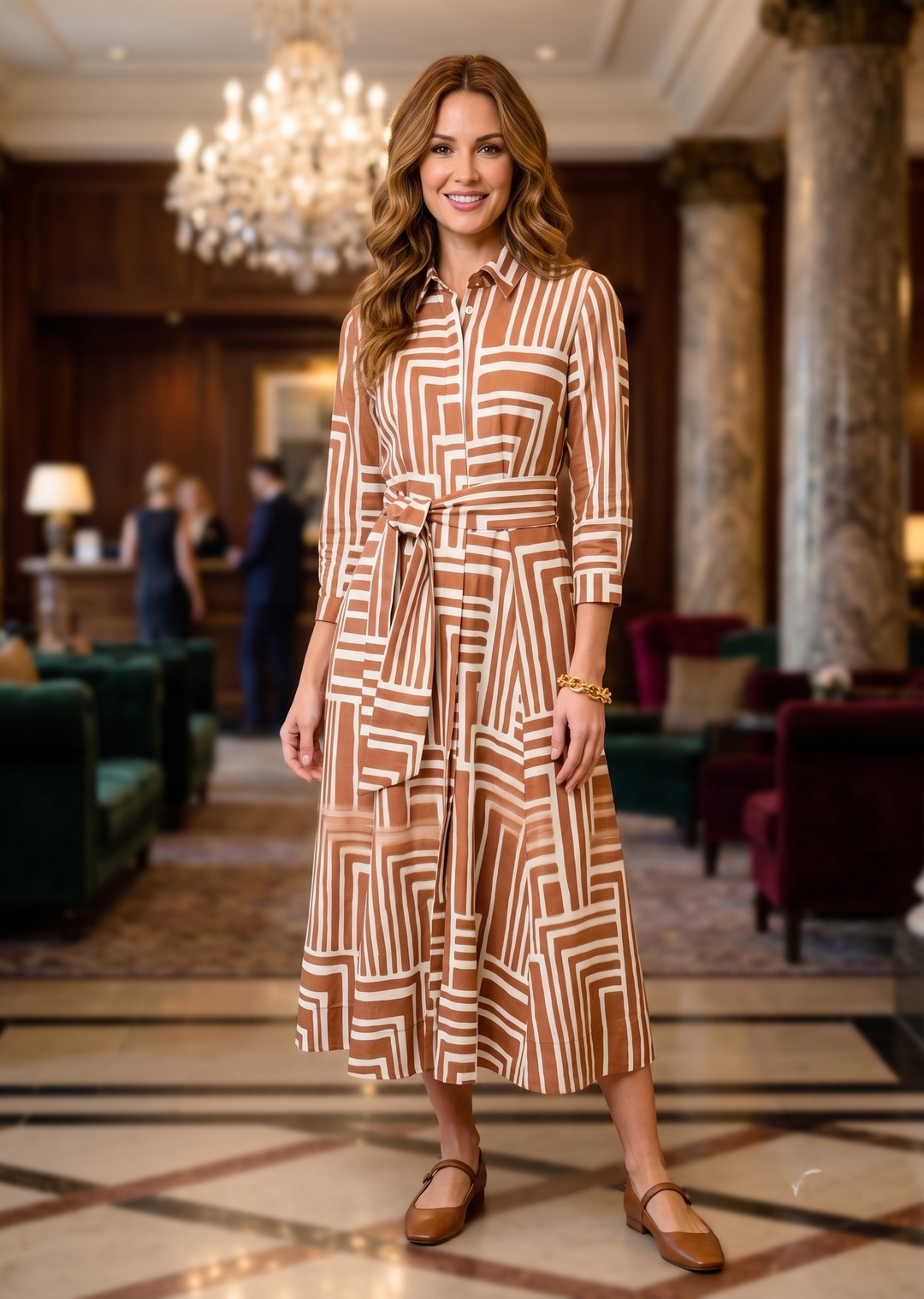 Graphic Midi Shirt Dress from Uncle Frank