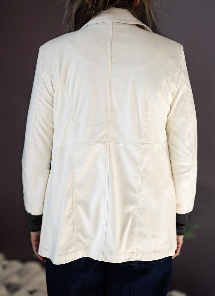 3/4 Sleeve Faux Suede Jacket from Multiples