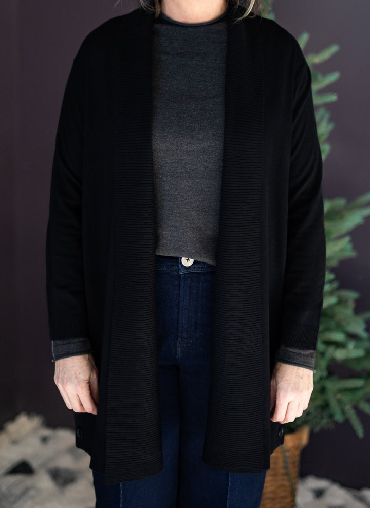 3/4 Sleeve Ribbed Collar Sweater from Multiples