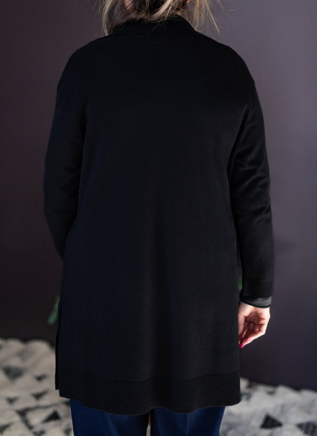 3/4 Sleeve Ribbed Collar Sweater from Multiples