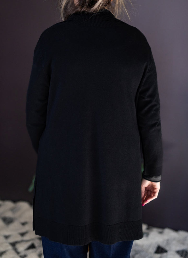 3/4 Sleeve Ribbed Collar Sweater from Multiples
