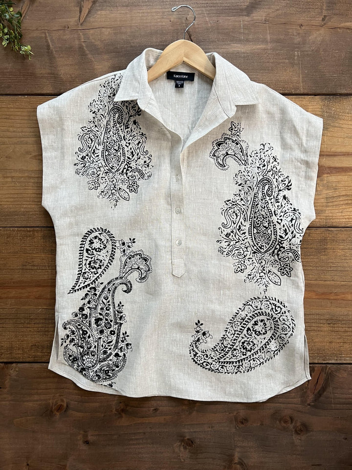 Paisley Print Top from Karen Kane - High Call Outfitters