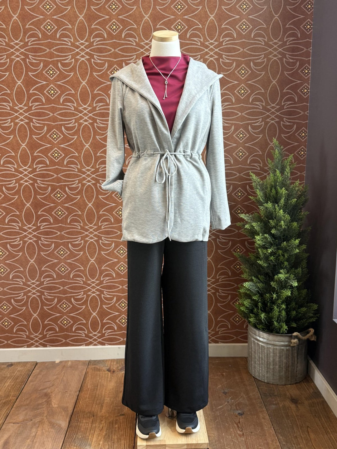 Hood Stretch Knit Blazer - High Call Outfitters