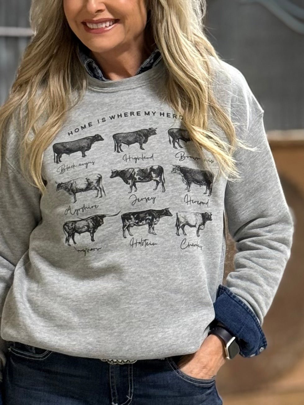 Home is Where my Herd is Sweatshirt - High Call Outfitters
