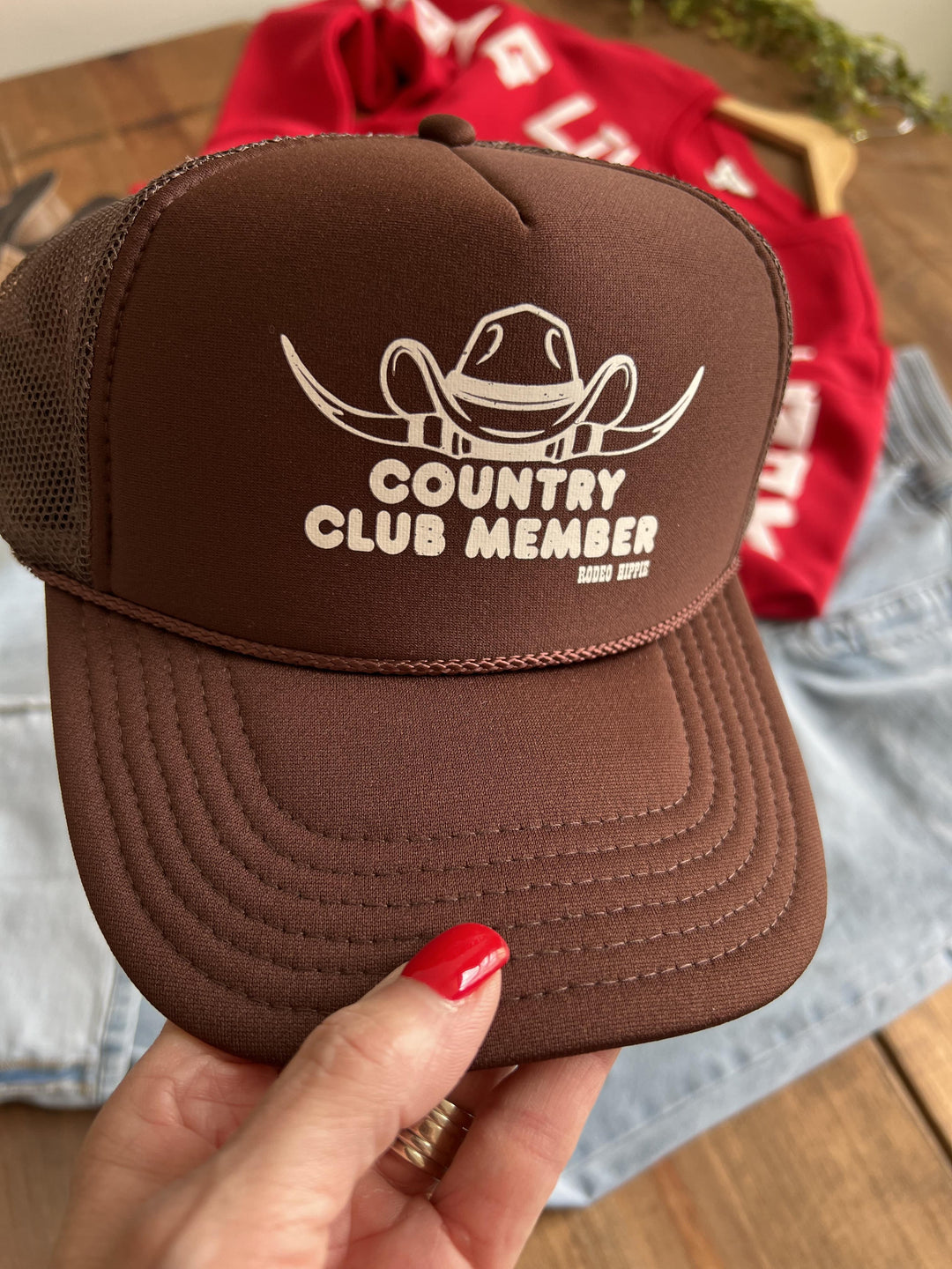 Country Club Member Trucker Hat from Rodeo Hippie