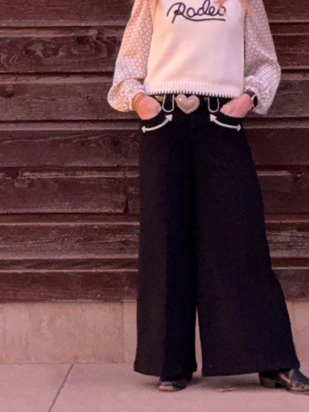Wide Leg Smiley Pant from Howdy Hanny - High Call Outfitters