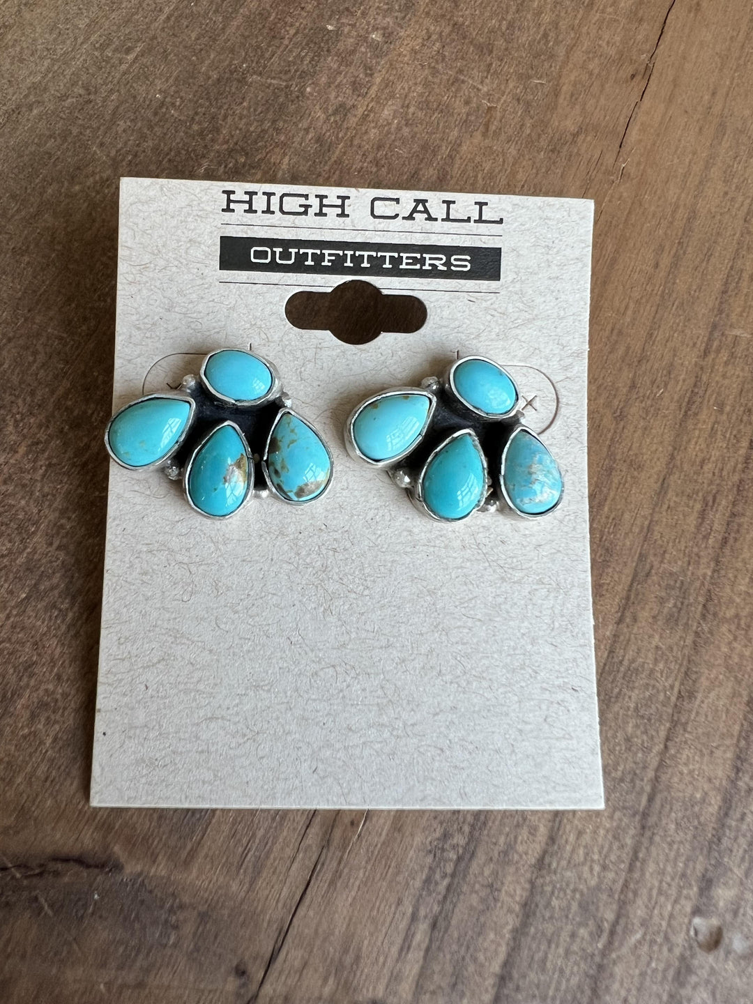 Flower Turquoise Post Earring - High Call Outfitters