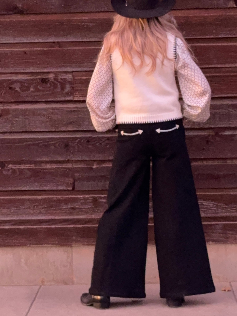 Wide Leg Smiley Pant from Howdy Hanny - High Call Outfitters