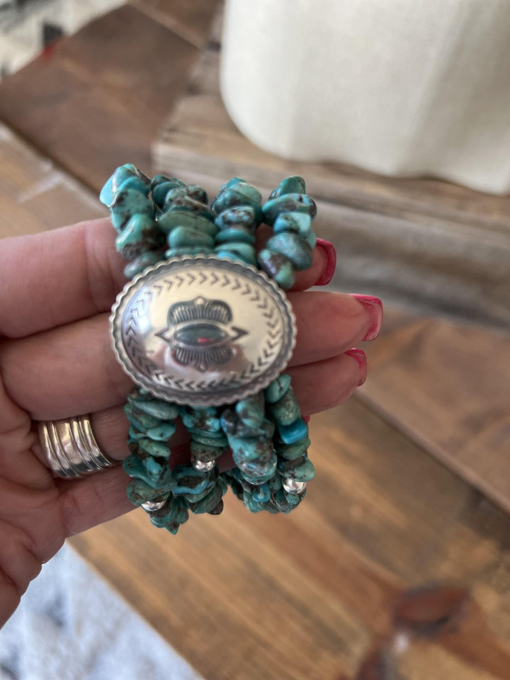 Concho Multi Strand Turquoise Bracelet from Paige Wallace