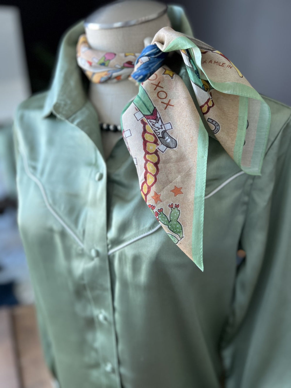 Satin Western Yoke Shirt from Rock & Roll Cowgirl - High Call Outfitters