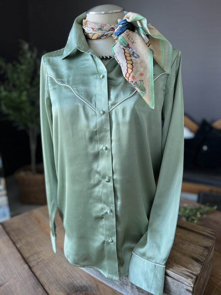 Satin Western Yoke Shirt from Rock &amp; Roll Cowgirl - High Call Outfitters