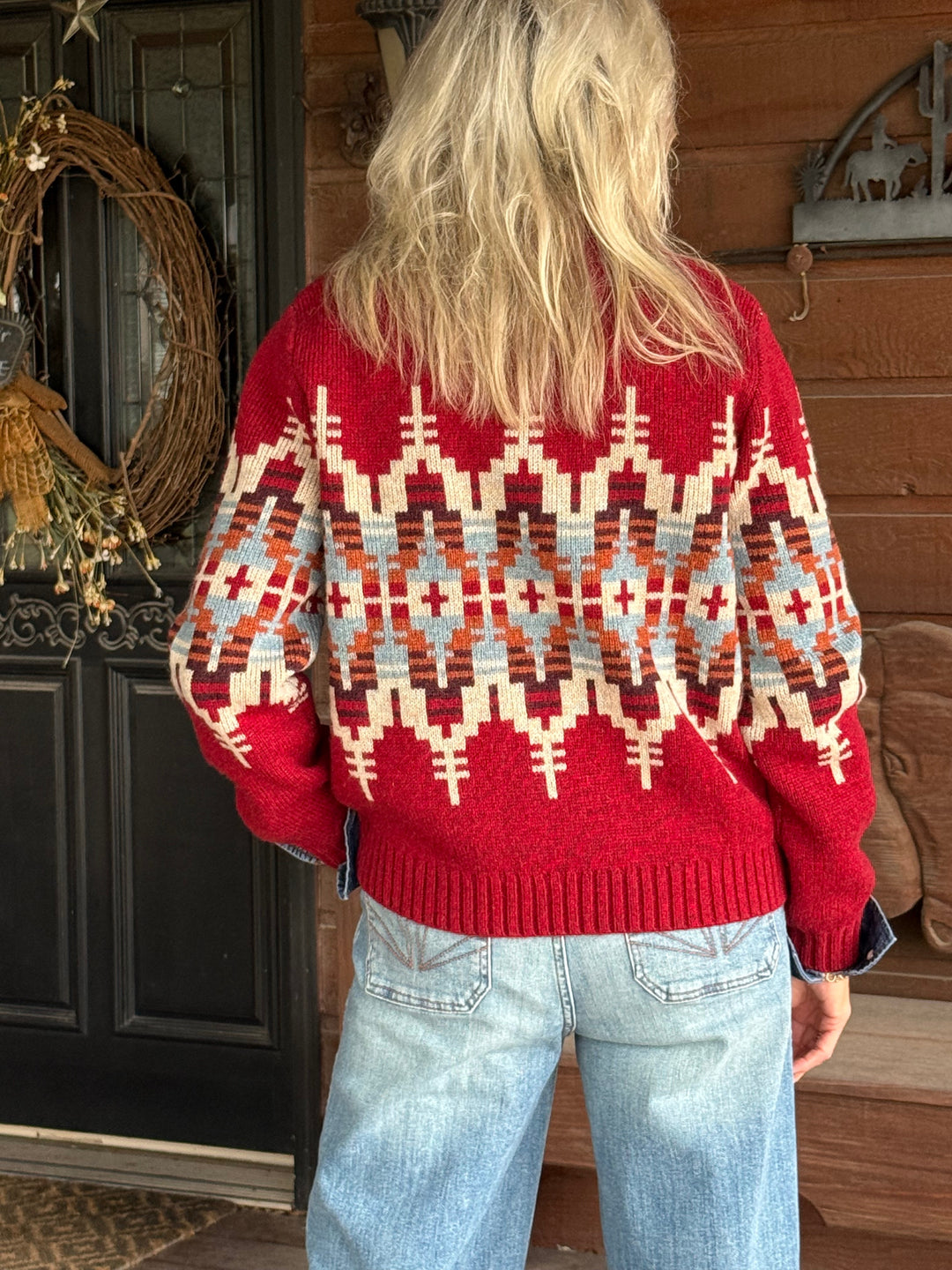 Graphic Wool Zip Up Cardigan from Pendleton