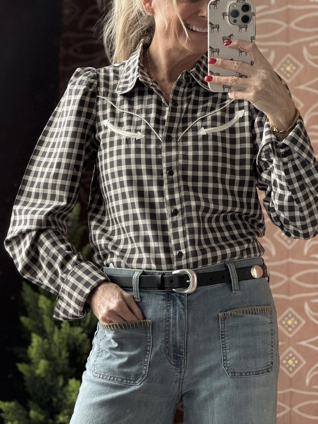 Gingham Western Shirt from Howdy Hanny - High Call Outfitters