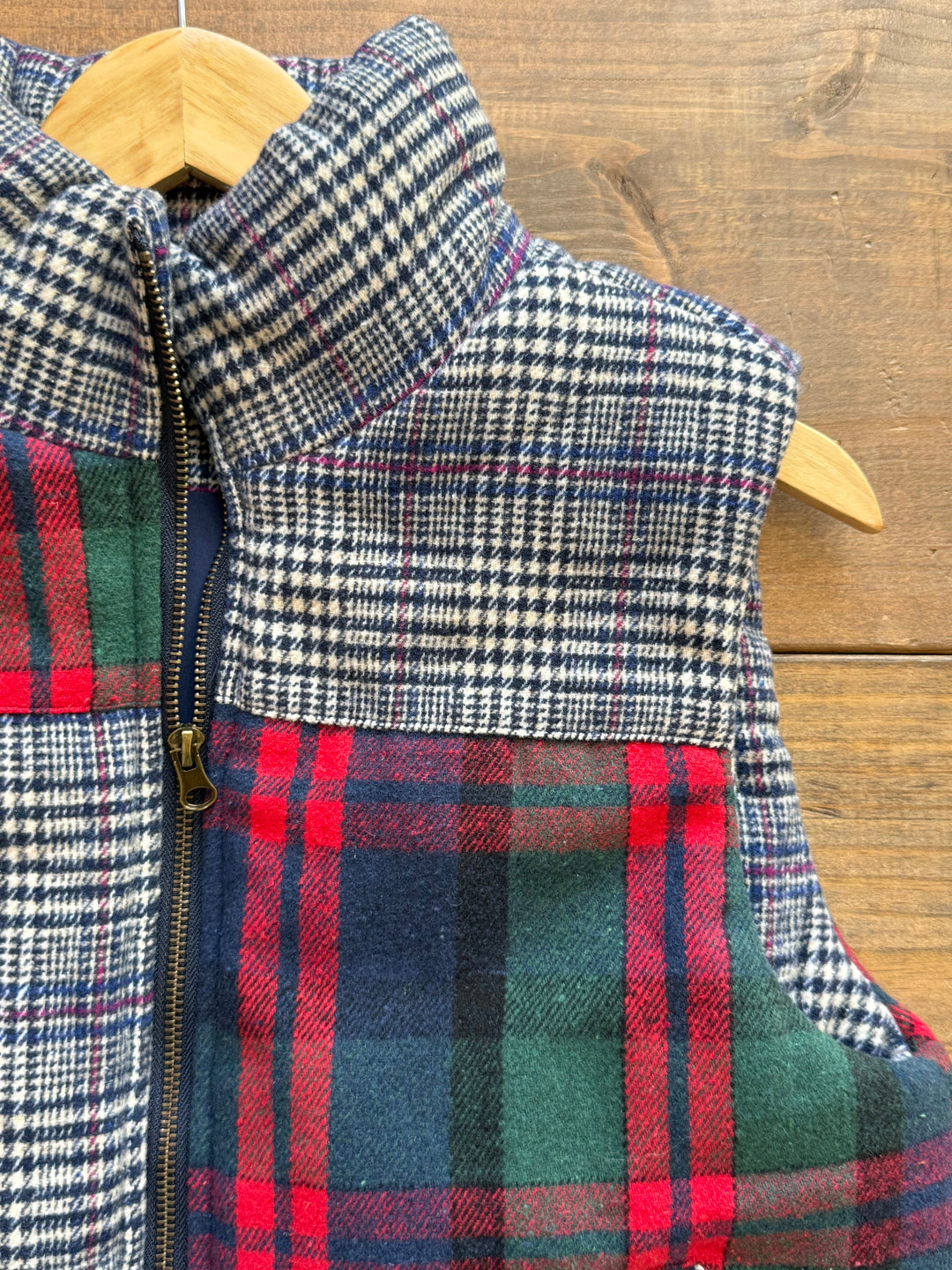 Patchwork Mixed Plaid Vest