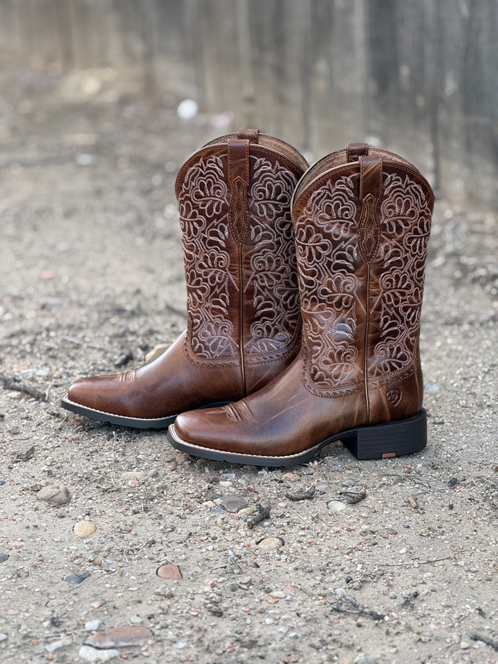 Round Up Remuda Wide Square Toe Western Boot from Ariat