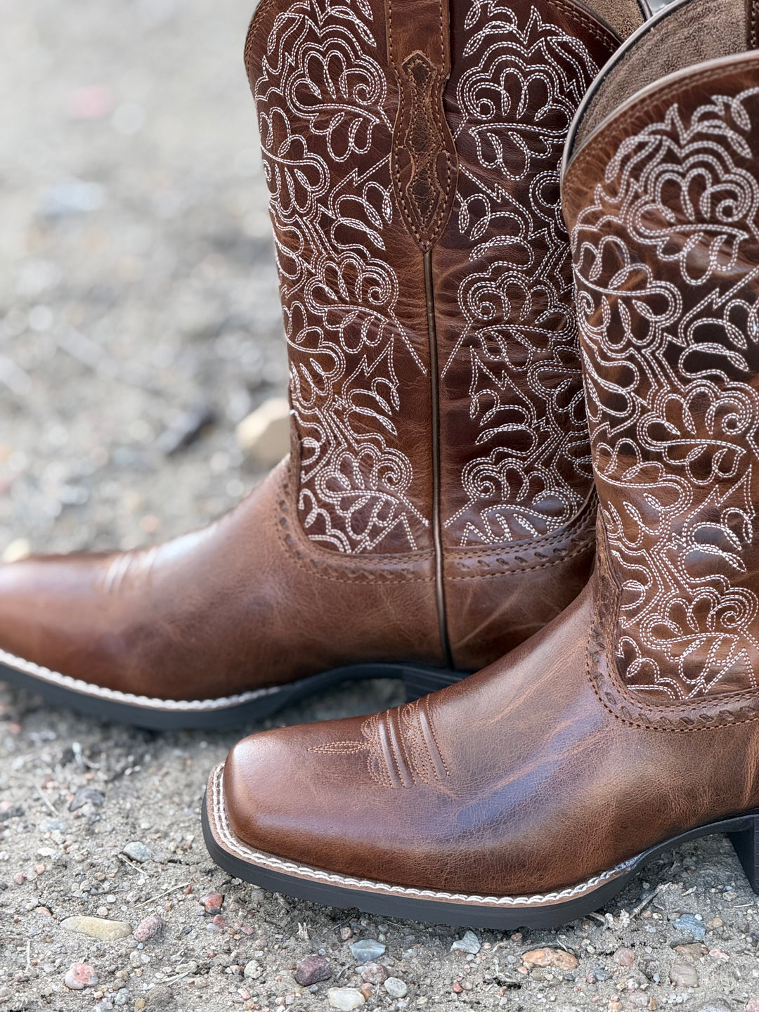 Round Up Remuda Wide Square Toe Western Boot from Ariat