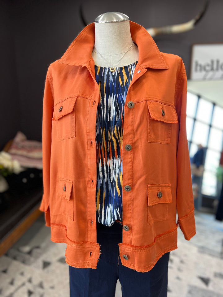 3/4 Sleeve Fringe Jacket from Multiples