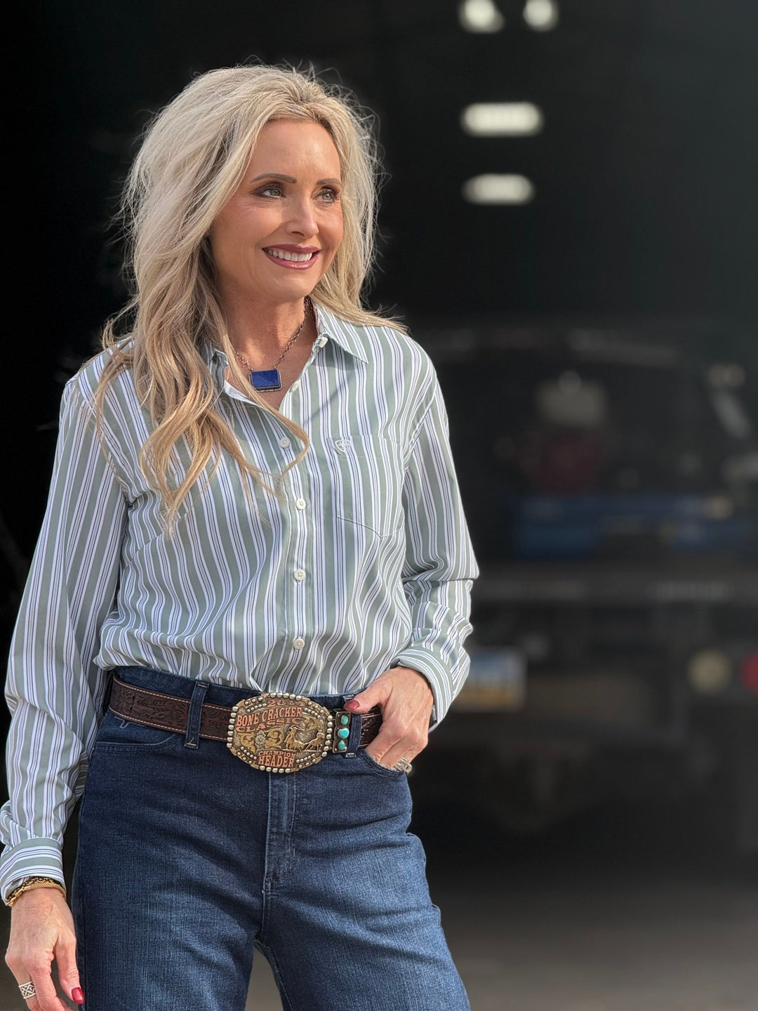 VentTek Long Sleeve Stripe Shirt from Ariat - High Call Outfitters