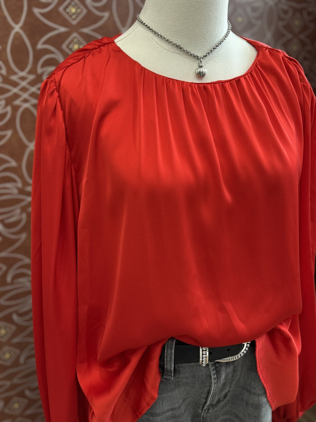 Solid Satin Blouse - High Call Outfitters