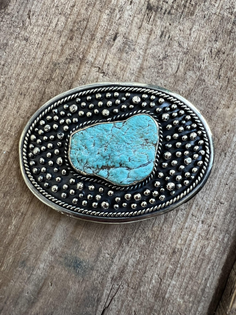 Freeform Slab Oval Dotted Buckle from Paige Wallace - High Call Outfitters