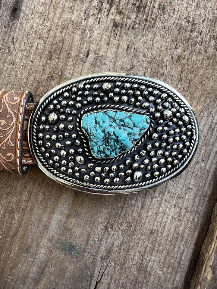 Freeform Slab Oval Dotted Buckle from Paige Wallace